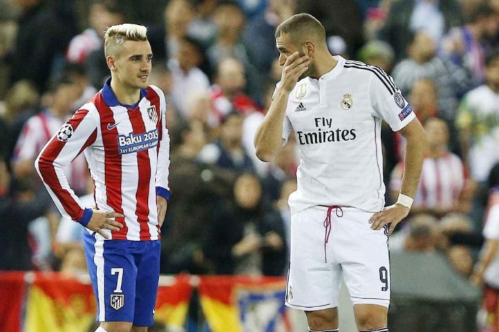 Atletico-Real: Griezmann et Benzema reviennent avant le derby