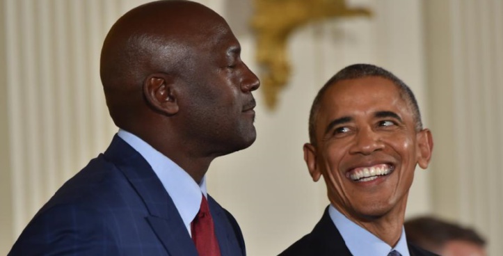 Obama fait pleurer Michael Jordan