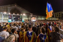 Manifestation à Barcelone  à l'ouverture du procès d'Artur Mas