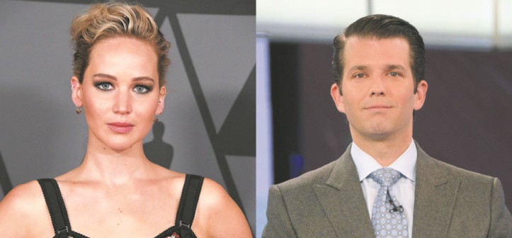 Le tweet ambigu de Trump Jr à l'attention de Jennifer Lawrence