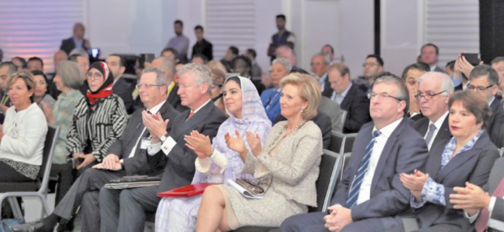 La Princesse Astrid et Rkia Derham au Forum belgo-marocain.