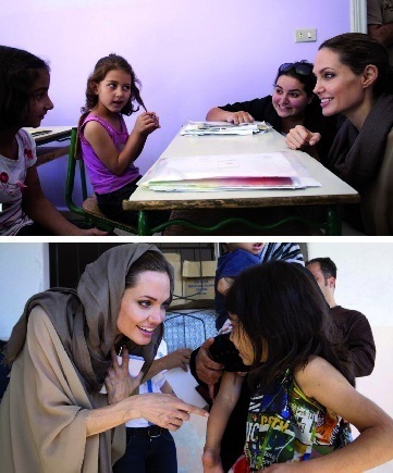 People : Angelina Jolie aux côtés des réfugiés syriens