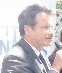 Bertrand Commelin et Alexandre Pajon, directeur général de l’Institut français du Maroc et commissaire du Salon