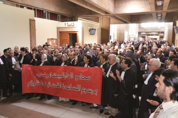 Les avocats en sit-in devant les Cours d’appel du Royaume