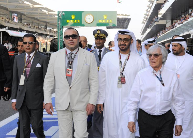 SM le Roi assiste au Grand Prix d'Abou Dhabi de Formule1