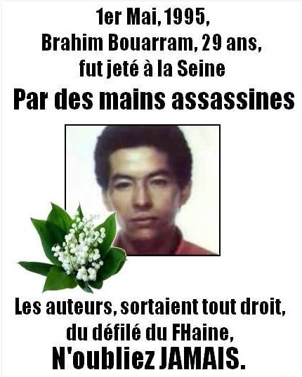 Il y a 19 ans, Brahim Bouaram fut assassiné par des racistes proches du FN