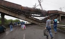 Des blindés de l'armée ukrainienne à une vingtaine de km au sud de Donetsk