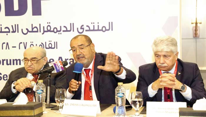 Driss Lachguar au Forum social-démocrate arabe au Caire:  « Il est temps d’adopter un discours rationnel relatant l’unité des rangs arabes dans le cadre de la légalité internationale, comme seule issue à la question palestinienne »