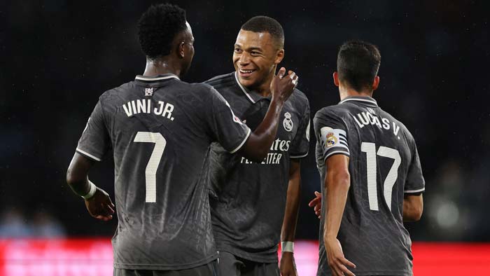 Mbappé et Vinicius sauvent le Real Madrid face au Celta Vigo