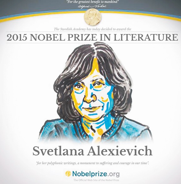 La Biélorusse Svetlana Alexievitch, Prix Nobel de littérature