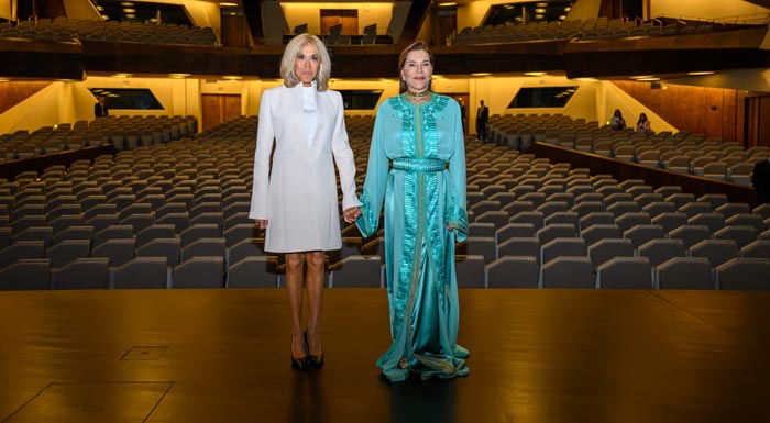 Sur Hautes Instructions de SM le Roi, SAR la Princesse Lalla Hasnaa, accompagnée de Mme Brigitte Macron, inaugure le Théâtre Royal de Rabat