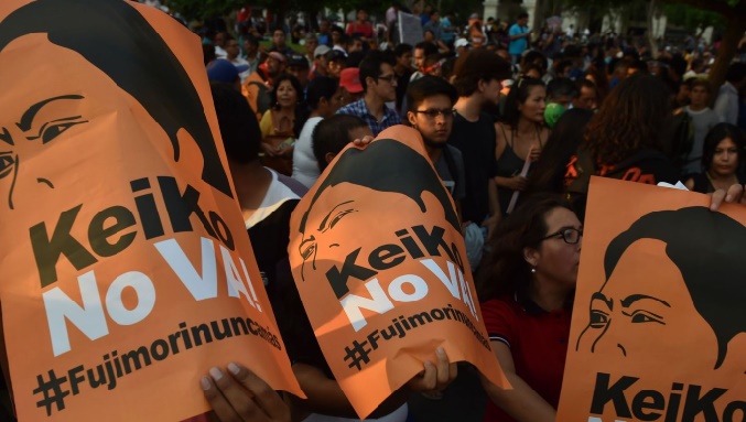 Manifestation au Pérou contre Keiko Fujimori