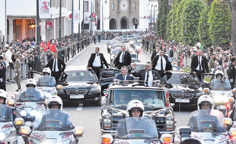 Rencontre entre S.M le Roi et le Souverain jordanien : Un dîner officiel offert en l'honneur de S.M le Roi Abdallah II Ibn Al Hussein