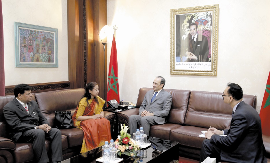 Le président de la Chambre des représentants s'entretient avec l’ambassadeur de l’Inde à Rabat