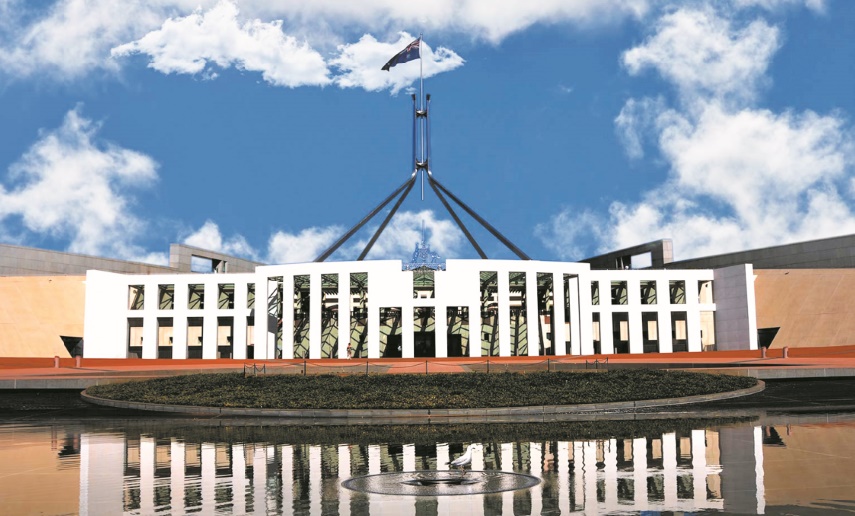 Le siège du Parlement australien.