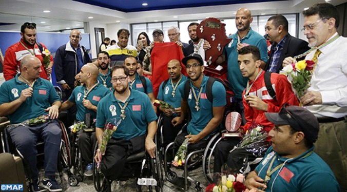 Retour au Maroc de la sélection nationale de basket en fauteuil roulant