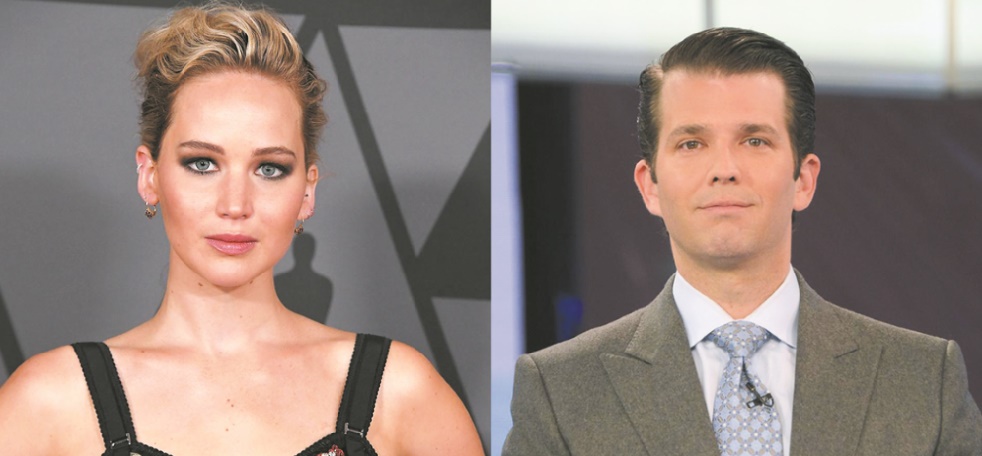 Le tweet ambigu de Trump Jr à l'attention de Jennifer Lawrence