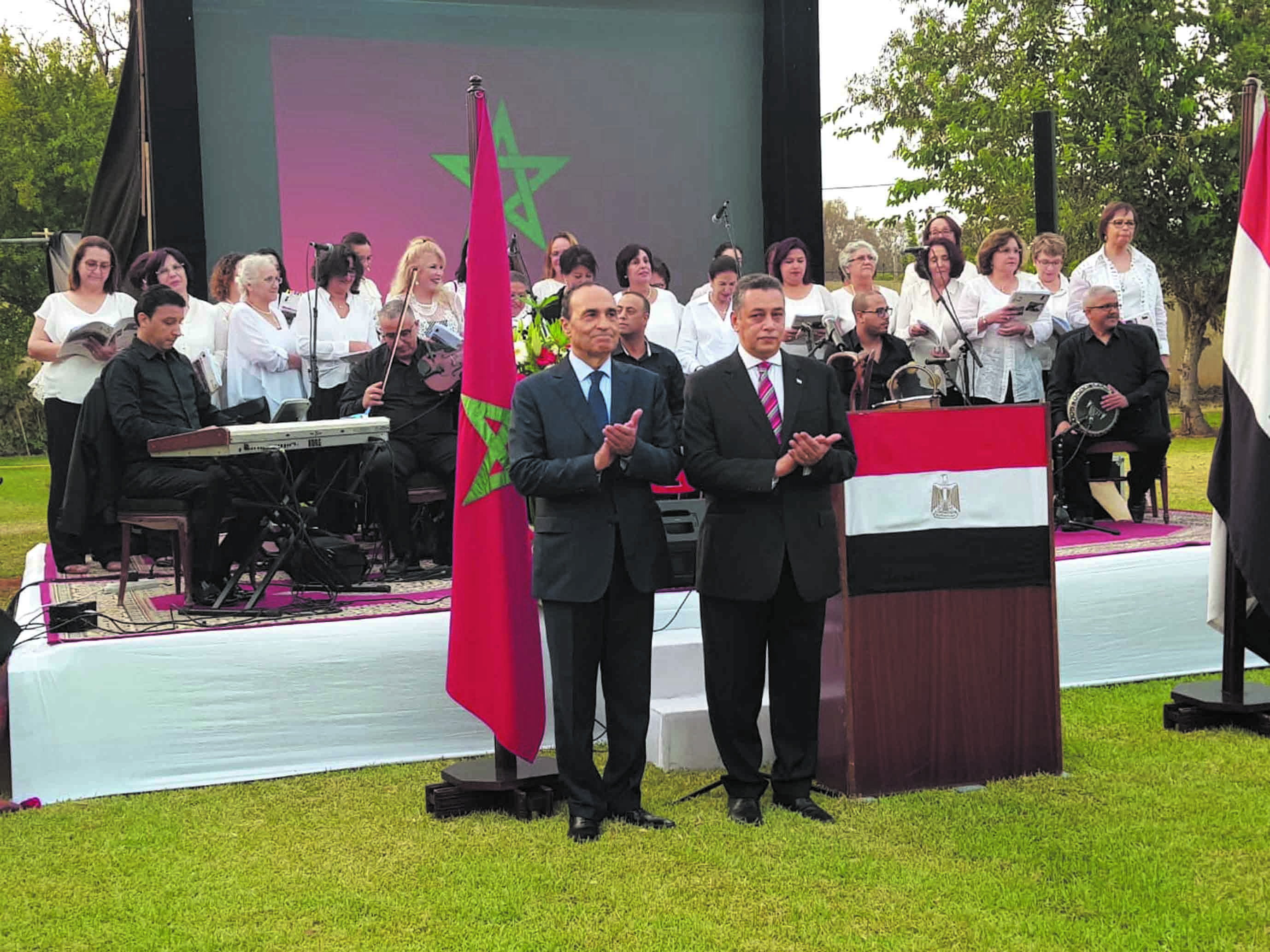 Habib El Malki aux côtés d’Achraf Ibrahim lors de la cérémonie organisée par l’ambassade d’Egypte.