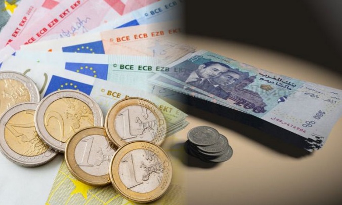 Le dirham s'apprécie vis-à-vis de l'euro  et se déprécie par rapport au dollar