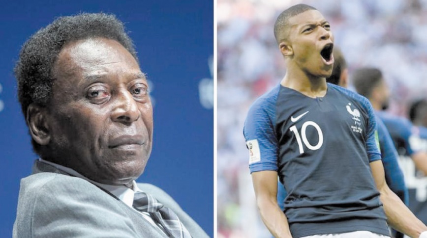 Pelé souhaite un bon anniversaire à Mbappé