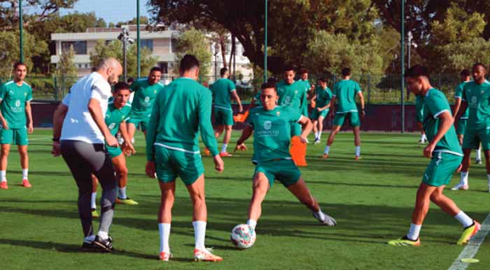 Le Onze national à pied d’œuvre au Complexe Mohammed VI de football