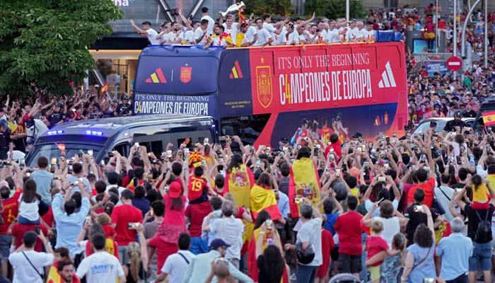 Euro-2024: Les héros espagnols fêtés à Madrid