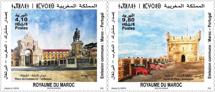 Emission conjointe de deux timbres-poste célébrant les relations historiques entre le Maroc et le Portugal