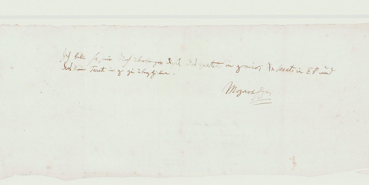 Une lettre de Mozart  adjugée pour 217.000 dollars aux enchères