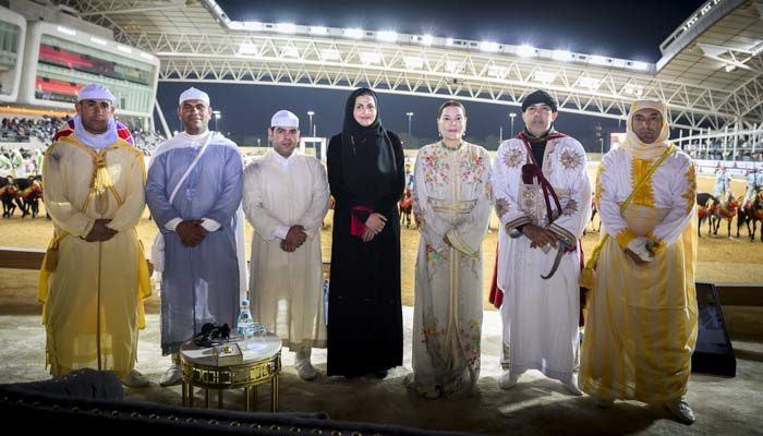 SAR la Princesse Lalla Hasnaa et S.E. Sheikha Sara Bint Hamad Al-Thani président à Doha le "Tbourida Show"