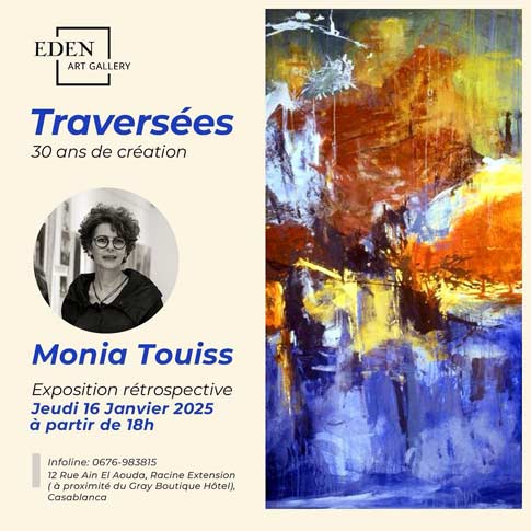 "Traversées", une exposition rétrospective de Monia Touiss