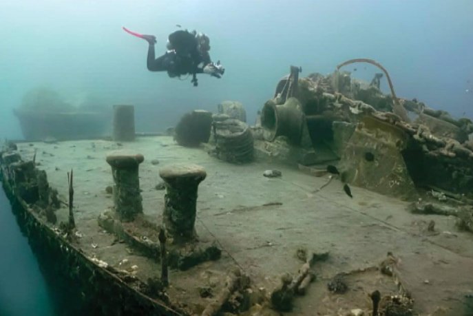 Localisation le long des côtes du Sud marocain des sites de neuf navires coulés durant la première Guerre mondiale