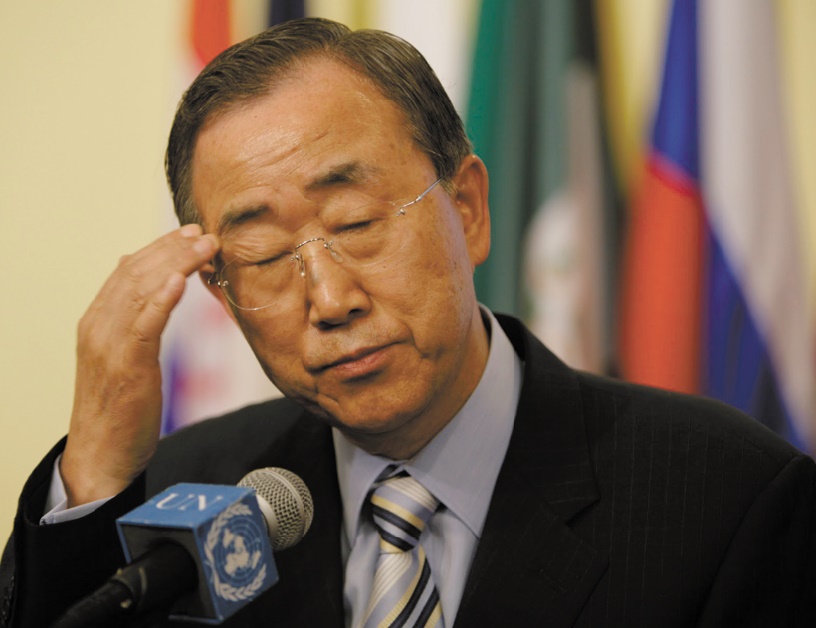 Ban Ki-moon part dans de vaines tentatives de disculpation