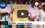 Manifestation après le meurtre d'une infirmière au Bangladesh