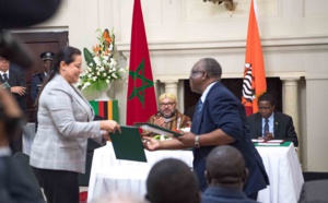 S.M le Roi et le chef de l'Etat zambien président la cérémonie de signature de 19 accords