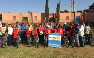 Don de vélos organisé par le Rotary Club de Rabat au profit de l’enfance défavorisée