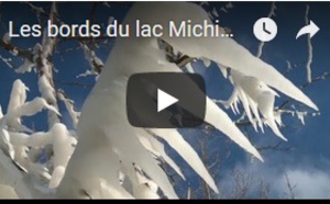 Les bords du lac Michigan se parent de glace