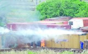 Gare Casa-Voyageurs  : Incendie de deux conteneurs