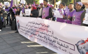 Marche nationale de protestation de la FDT à Rabat