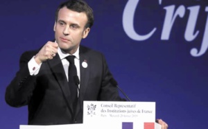 Macron dénonce une "résurgence" de l'antisémitisme en France et en Europe