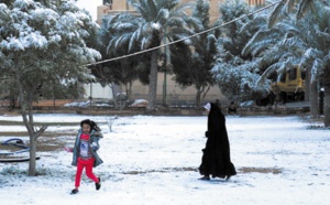 Bagdad s'est réveillée sous un rarissime manteau blanc