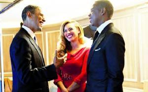 Le couple Jay-Z Beyoncé et les Obama