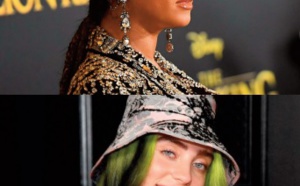 Beyoncé et Billie Eilish sur scène pendant la soirée des Oscars