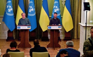 Kiev frappée en pleine visite du chef de l'ONU