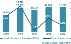 La production de l’énergie électrique en légère hausse en 2022