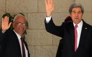 ​Rencontre entre  John Kerry et Saëb Erakat à Londres