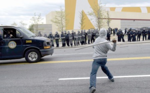 ​Emeutes à Baltimore après  les funérailles d'un jeune Noir