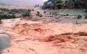 Inondations de l'Oued Alfet dans la province d'Azilal