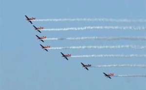 Un show époustouflant de l'équipe de voltige "Marche Verte" à M’diq