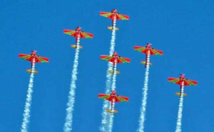 Un spectacle captivant de l'équipe de voltige "Marche Verte" à M’diq et Martil