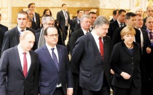 Hollande, Merkel, Porochenko et Poutine saluent un cessez-le-feu "globalement respecté" en Ukraine